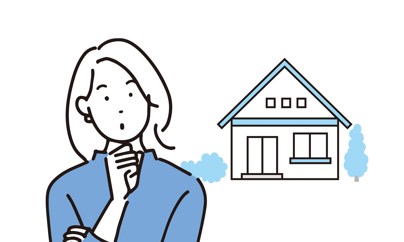 困っている人のイラスト